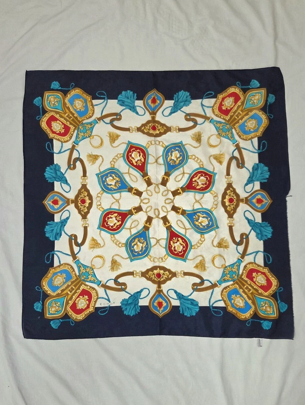 Vintage Echo Silk Square Scarf